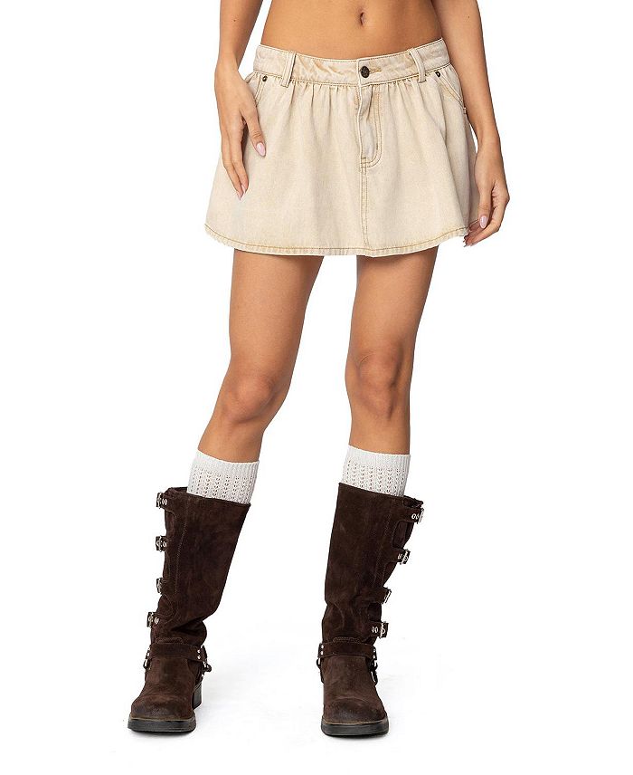 Расклешенная джинсовая мини-юбка Peyton Edikted, коричневый/бежевый
Расклешенная джинсовая мини-юбка Peyton Edikted, коричневый/бежевый