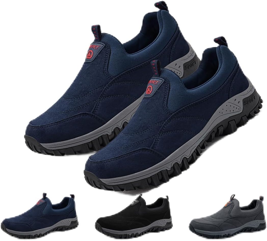 Мужские замшевые низкие водонепроницаемые походные ортопедические туфли, кожаные легкие дышащие повседневные слипоны, нескользящие кроссовки с поддержкой свода стопы Generic, синий
Мужские замшевые низкие водонепроницаемые походные ортопедические туфли, кожаные легкие дышащие повседневные слипоны, нескользящие кроссовки с поддержкой свода стопы Generic, синий