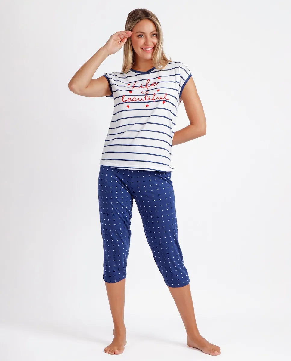 Женская пижама короткая трикотажная Admas, темно-синий
Женская пижама короткая трикотажная Admas, темно-синий