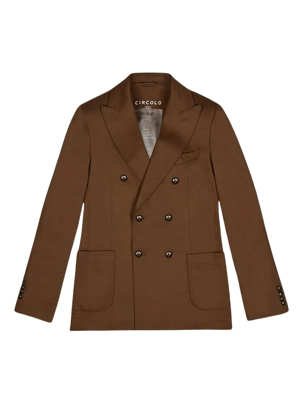 Двубортный пиджак с накладными карманами Circolo 1901, коричневый
Двубортный пиджак с накладными карманами Circolo 1901, коричневый