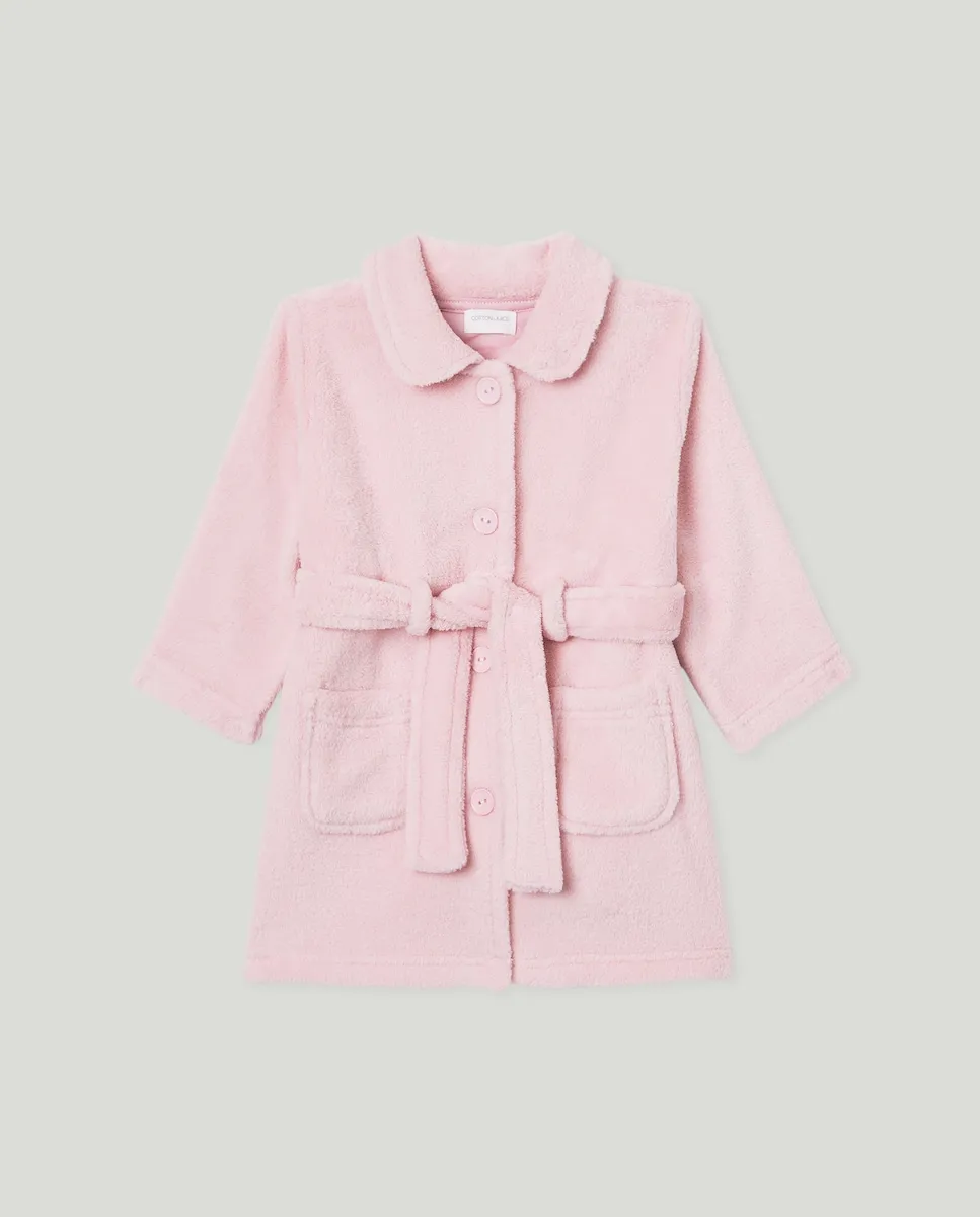 Детский халат с поясом Cotton Juice, розовый
Детский халат с поясом Cotton Juice, розовый