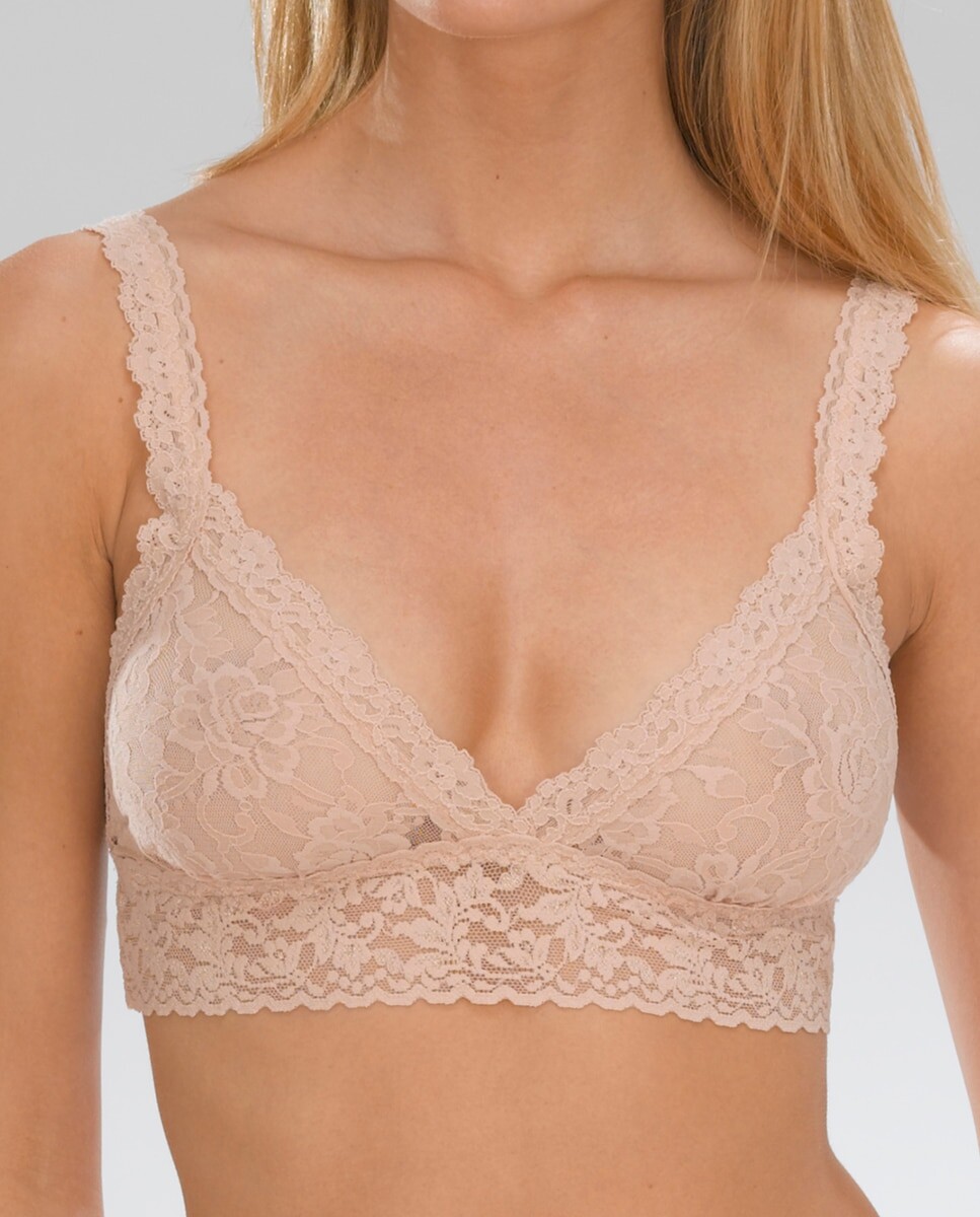 Кружевной бюстгальтер без косточек с широкими ремешками Hanky Panky, бежевый
Кружевной бюстгальтер без косточек с широкими ремешками Hanky Panky, бежевый