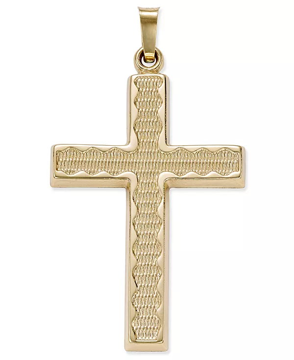 Подвеска-Крест с волнистым краем из 14-каратного желтого золота Macy'S, gold
Подвеска-Крест с волнистым краем из 14-каратного желтого золота Macy'S, gold