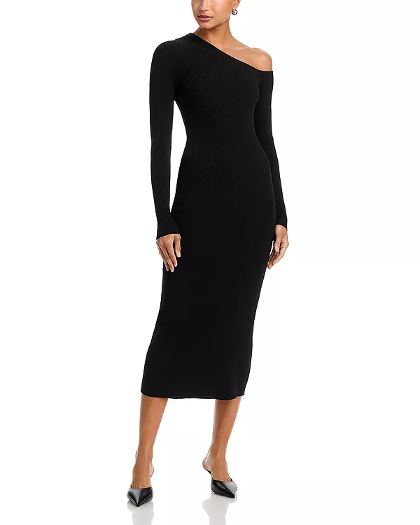 Платье Лоис на одно плечо Staud, черный
Платье Лоис на одно плечо Staud, черный