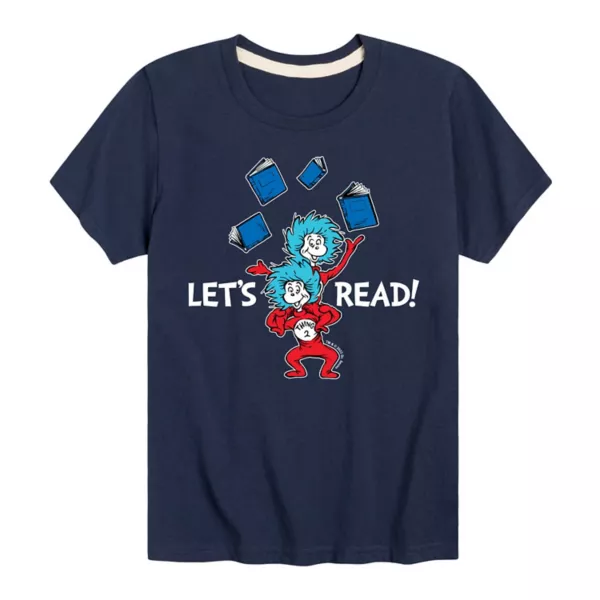 Футболка с рисунком кота в шляпе Доктора Сьюза для мальчиков 8-20 лет Licensed Character, синий
Футболка с рисунком кота в шляпе Доктора Сьюза для мальчиков 8-20 лет Licensed Character, синий