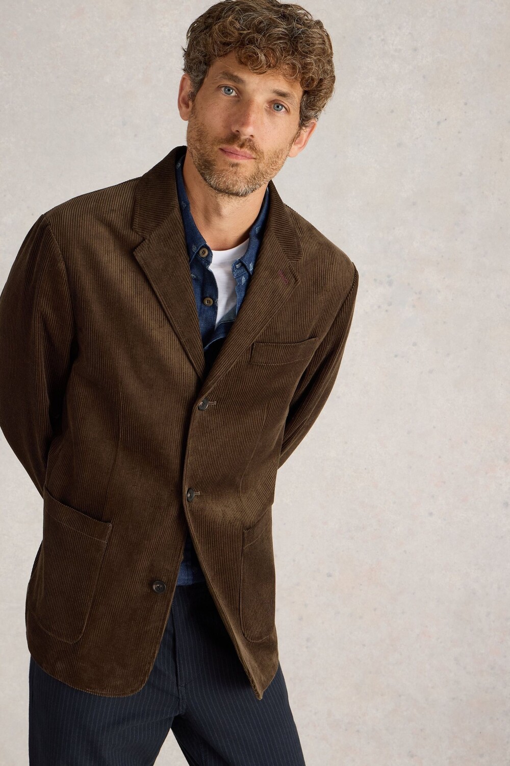 Kirkby 100% хлопок, стандартный вельветовый пиджак White Stuff, коричневый
Kirkby 100% хлопок, стандартный вельветовый пиджак White Stuff, коричневый