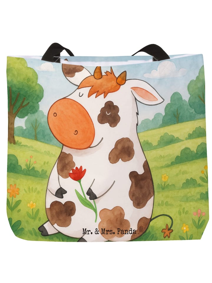 Сумка-шоппер с изображением коровы, без слогана, белого цвета Mr. & Mrs. Panda
Сумка-шоппер с изображением коровы, без слогана, белого цвета Mr. & Mrs. Panda