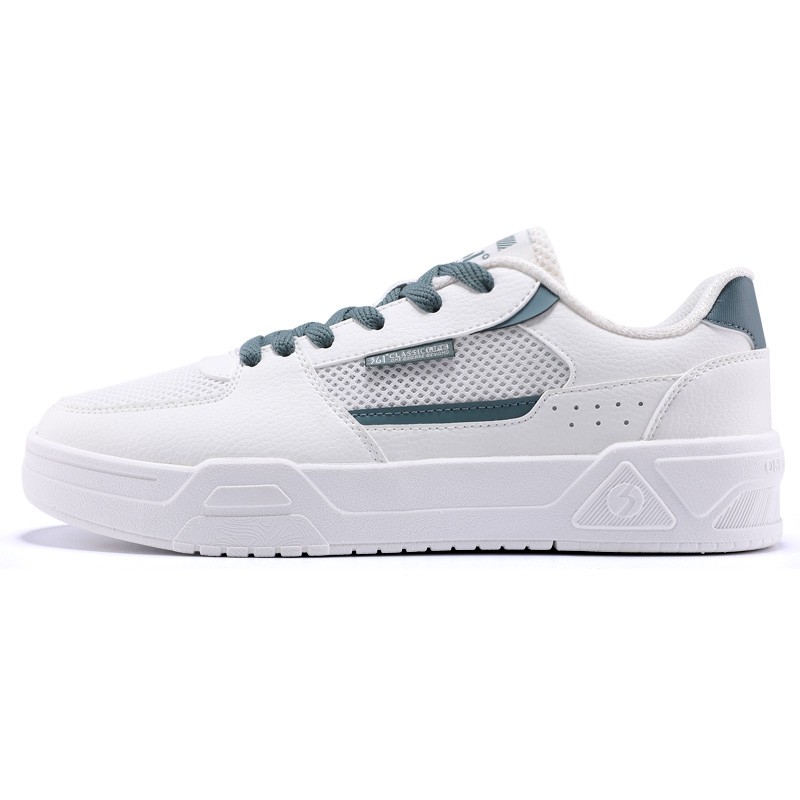 361° Кроссовки для скейтбординга Walk Slip с нескользящим и износостойким покрытием, низкие, мужские, белые, зеленые 
361° Кроссовки для скейтбординга Walk Slip с нескользящим и износостойким покрытием, низкие, мужские, белые, зеленые