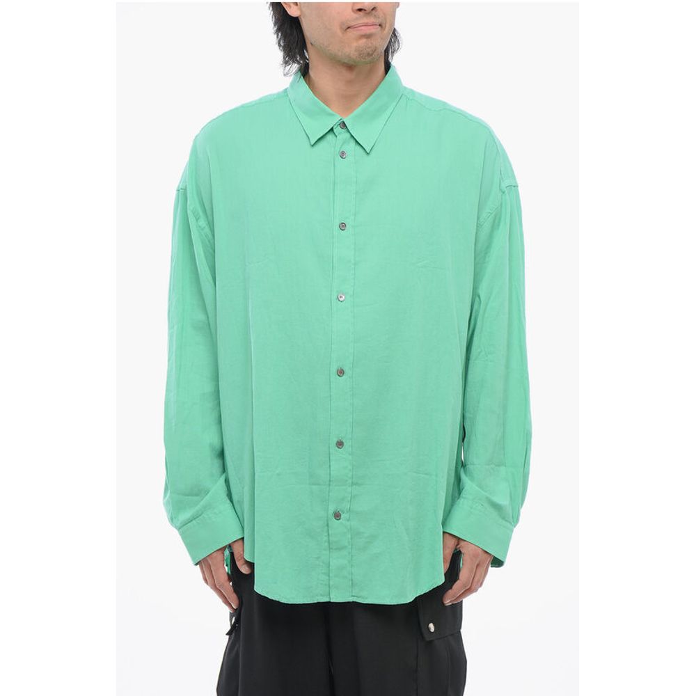 Однотонная рубашка поло с длинными рукавами Acne Studios, зеленый
Однотонная рубашка поло с длинными рукавами Acne Studios, зеленый