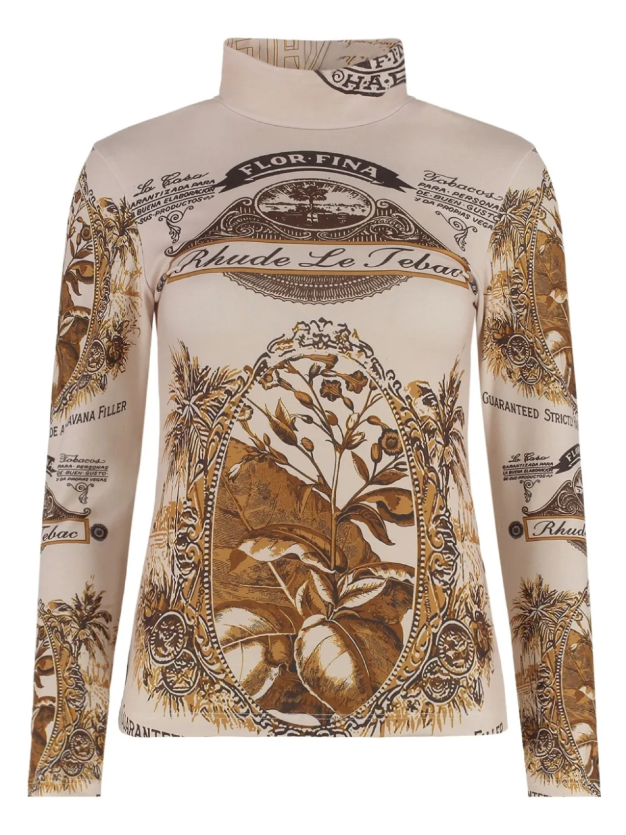 Топ с длинными рукавами и принтом RHUDE, нейтральный
Топ с длинными рукавами и принтом RHUDE, нейтральный