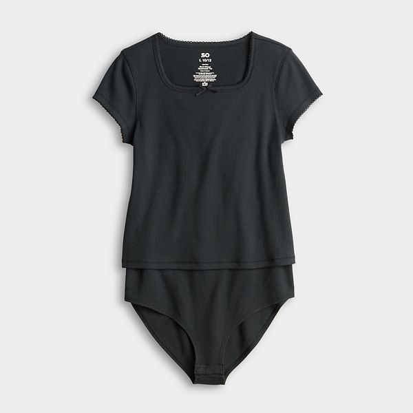 Детская футболка-боди с квадратным вырезом и коротким рукавом So, Black Luxe
Детская футболка-боди с квадратным вырезом и коротким рукавом So, Black Luxe