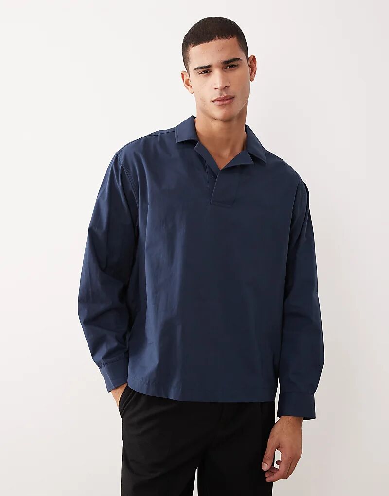 Рубашка свободного кроя Revere из поплина ASOS DESIGN темно-синего цвета
Рубашка свободного кроя Revere из поплина ASOS DESIGN темно-синего цвета