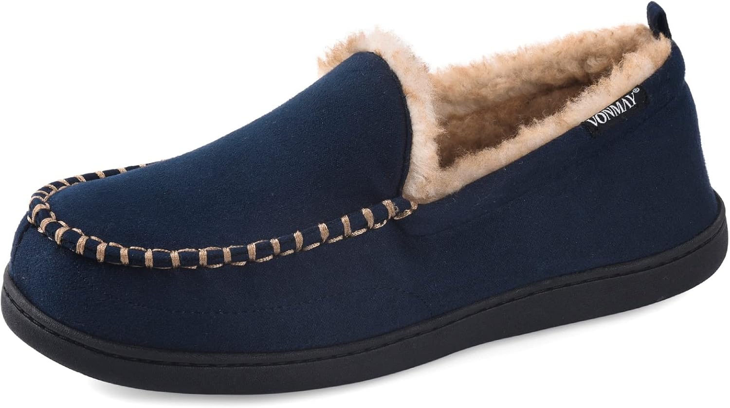 Мужские мокасины VONMAY, пушистые домашние тапочки с мехом, теплые для дома, с амортизирующей мемори-пеной, для использования внутри и снаружи, темно-синий
Мужские мокасины VONMAY, пушистые домашние тапочки с мехом, теплые для дома, с амортизирующей мемори-пеной, для использования внутри и снаружи, темно-синий