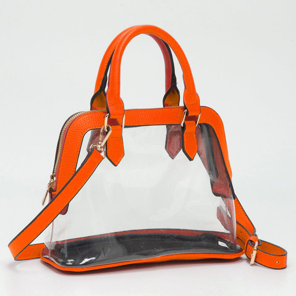 Прозрачная структурированная сумка с ручкой и наплечным ремнем из искусственной кожи FASHNZFAB, оранжевый
Прозрачная структурированная сумка с ручкой и наплечным ремнем из искусственной кожи FASHNZFAB, оранжевый