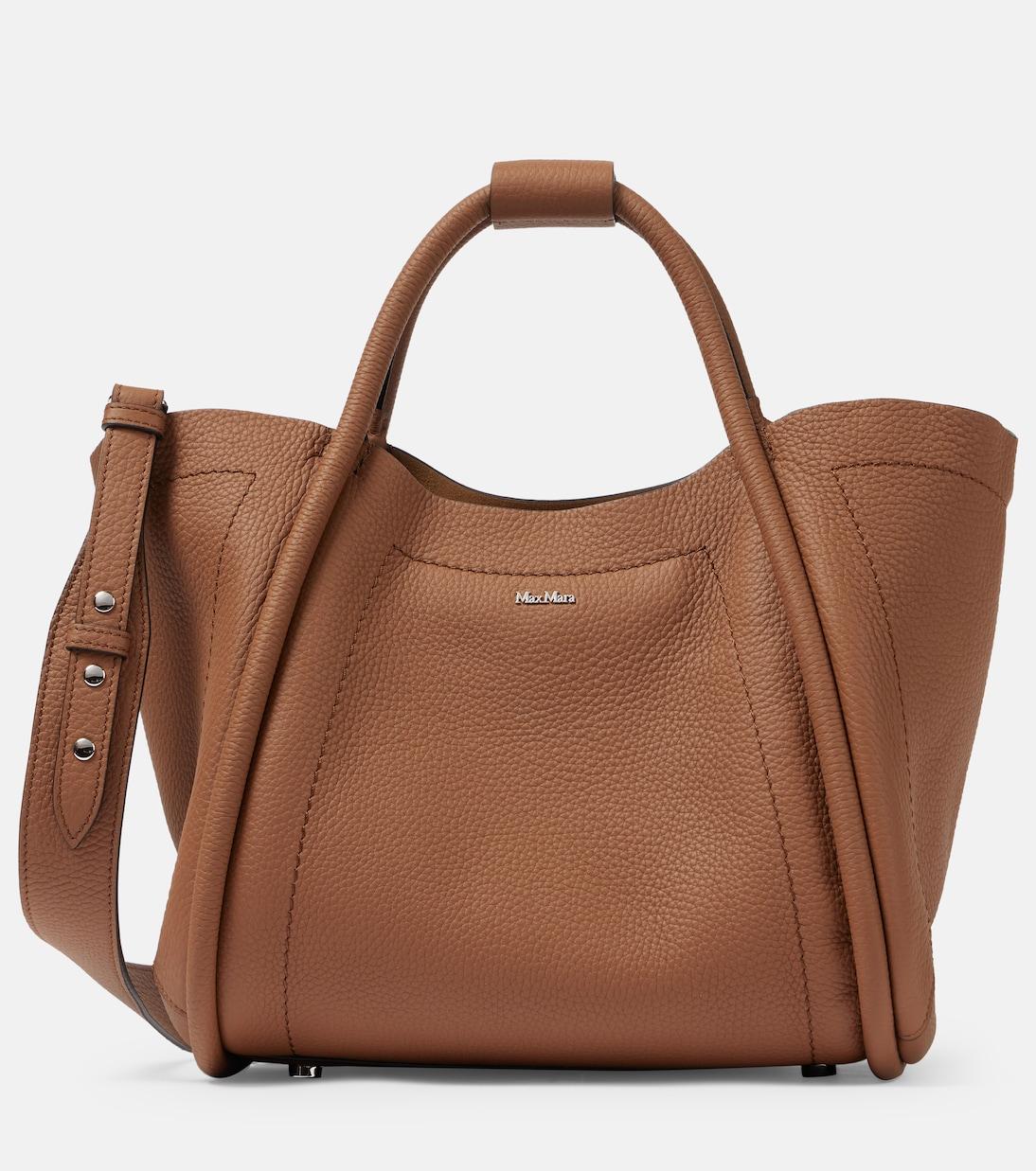 Маленькая кожаная морская сумка-тоут Max Mara, Marrone
Маленькая кожаная морская сумка-тоут Max Mara, Marrone