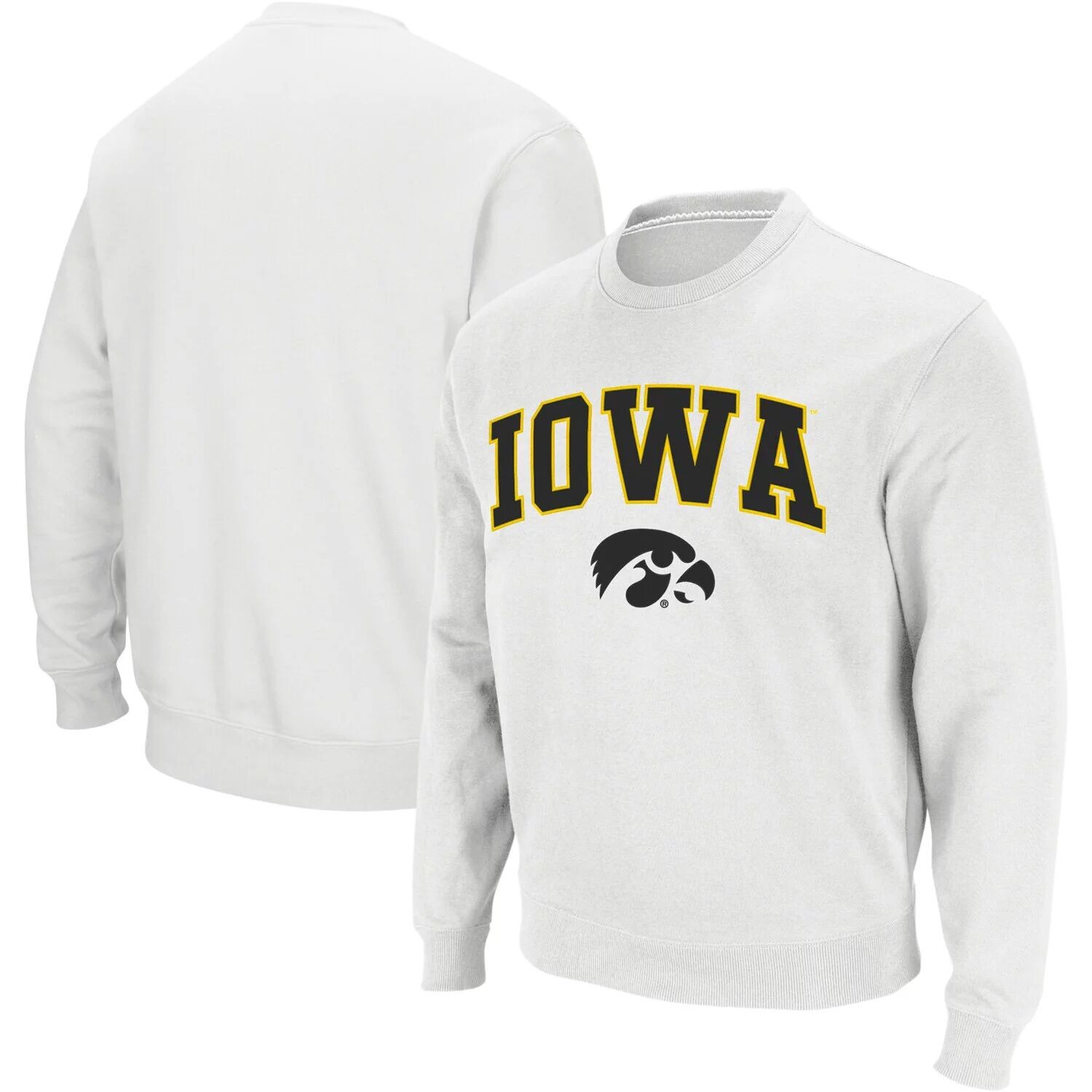 Мужской белый свитшот с круглым вырезом Iowa Hawkeyes Arch & Logo Colosseum
Мужской белый свитшот с круглым вырезом Iowa Hawkeyes Arch & Logo Colosseum