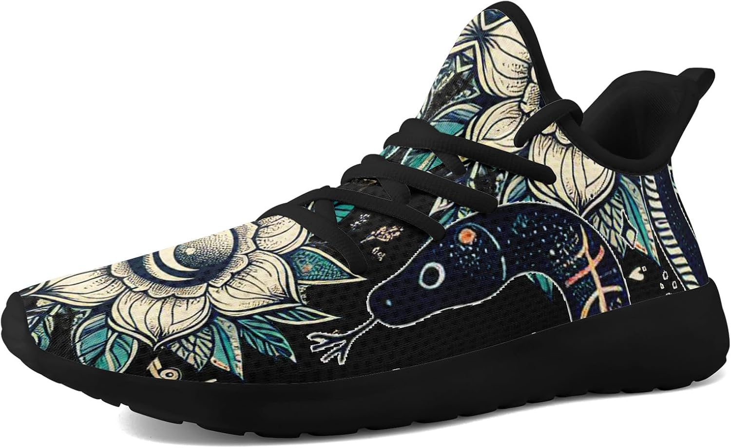 Мужские кроссовки с принтом змея и цветами - легкие дышащие беговые обувь, стильные спортивные повседневные кроссовки для ходьбы Coolcustomize, белый/черный
Мужские кроссовки с принтом змея и цветами - легкие дышащие беговые обувь, стильные спортивные повседневные кроссовки для ходьбы Coolcustomize, белый/черный