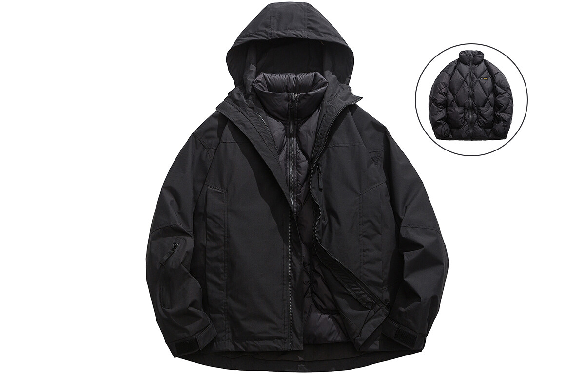 Пуховик унисекс WANCHAO CP, Черный 
Пуховик унисекс WANCHAO CP, Черный