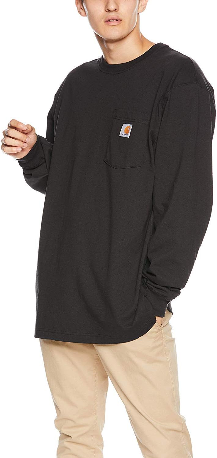 Мужская рабочая футболка с длинным рукавом и карманом Carhartt, черный
Мужская рабочая футболка с длинным рукавом и карманом Carhartt, черный