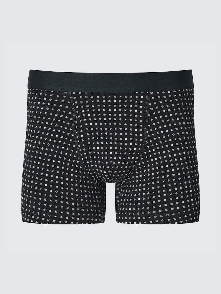 Трусы-Боксеры из хлопка с принтом Uniqlo, цвет 09 черный 
Трусы-Боксеры из хлопка с принтом Uniqlo, цвет 09 черный