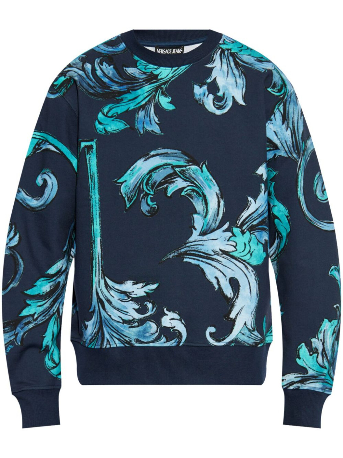 Versace Jeans Couture толстовка с принтом Barocco, синий 
Versace Jeans Couture толстовка с принтом Barocco, синий