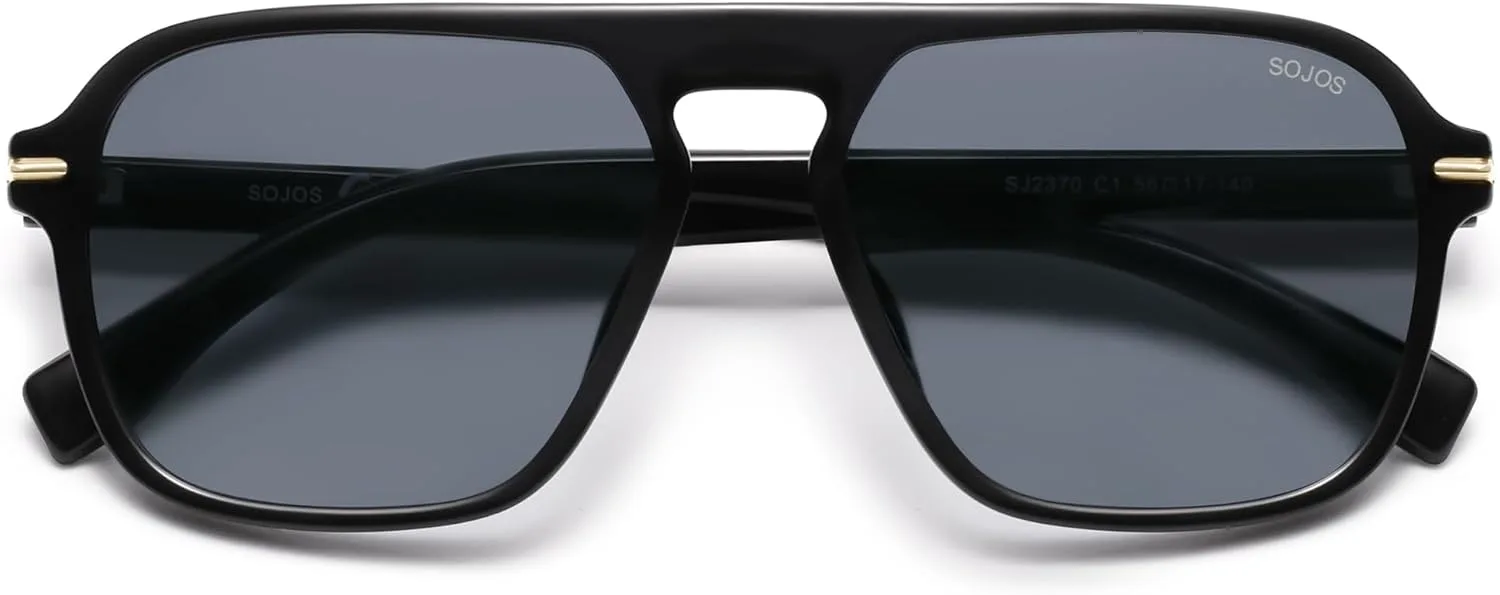 Солнцезащитные очки SOJOS Retro Aviator с поляризацией для мужчин и женщин, модные винтажные квадратные очки-пилот для мужчин SJ2370, Black Frame Grey Lens
Солнцезащитные очки SOJOS Retro Aviator с поляризацией для мужчин и женщин, модные винтажные квадратные очки-пилот для мужчин SJ2370, Black Frame Grey Lens