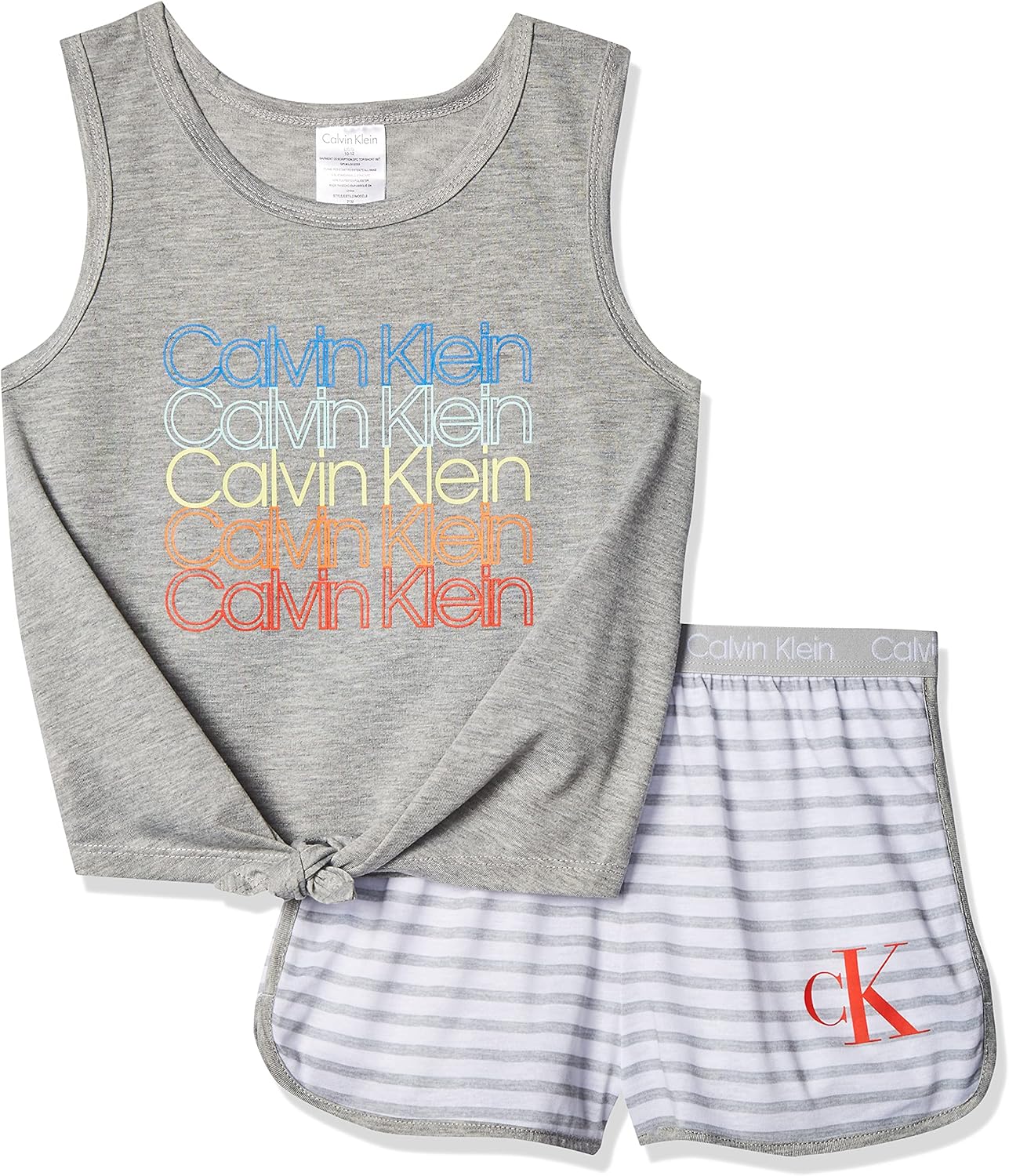 Комплект из двух предметов пижамы Calvin Klein для девочек: футболка и шорты, Grey/Heather Stripe
Комплект из двух предметов пижамы Calvin Klein для девочек: футболка и шорты, Grey/Heather Stripe