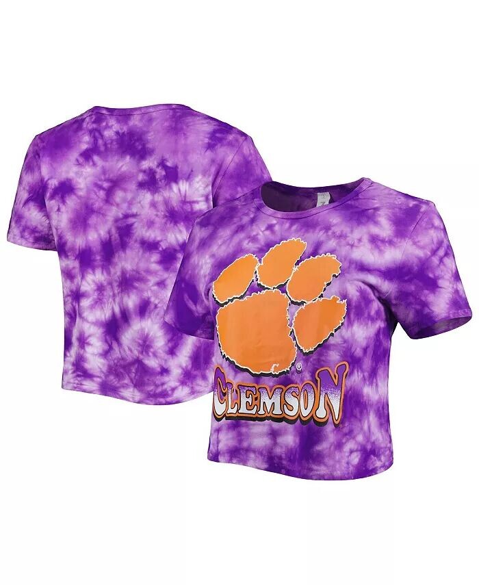 Женская фиолетовая укороченная футболка Clemson Tigers Cloud-Dye Zoozatz
Женская фиолетовая укороченная футболка Clemson Tigers Cloud-Dye Zoozatz