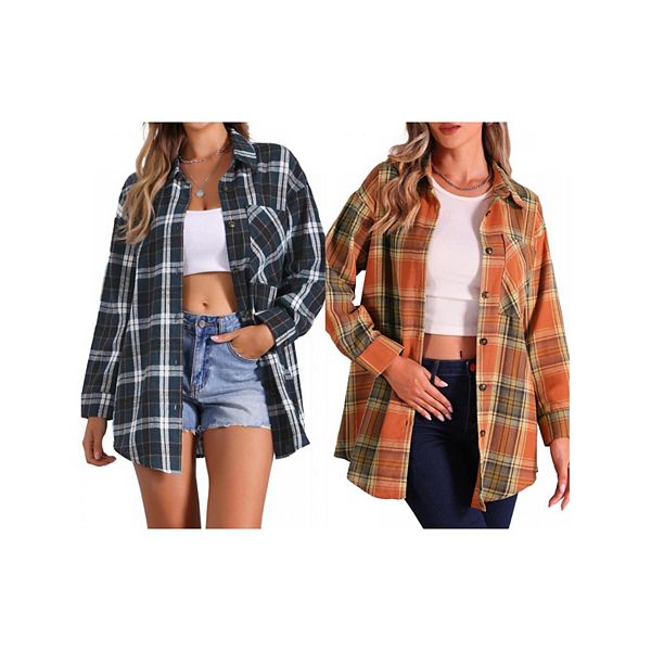 2 упаковки женской клетчатой рубашки в стиле бойфренд Inspire Chic, Orange Blue
2 упаковки женской клетчатой рубашки в стиле бойфренд Inspire Chic, Orange Blue