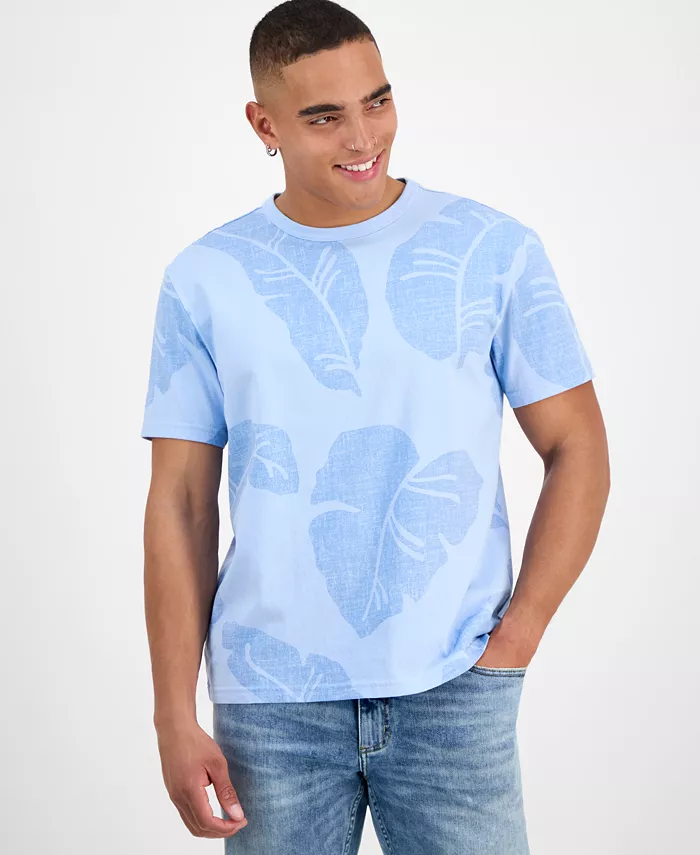 Мужская футболка с принтом Jungle Sun + Stone, синий 
Мужская футболка с принтом Jungle Sun + Stone, синий