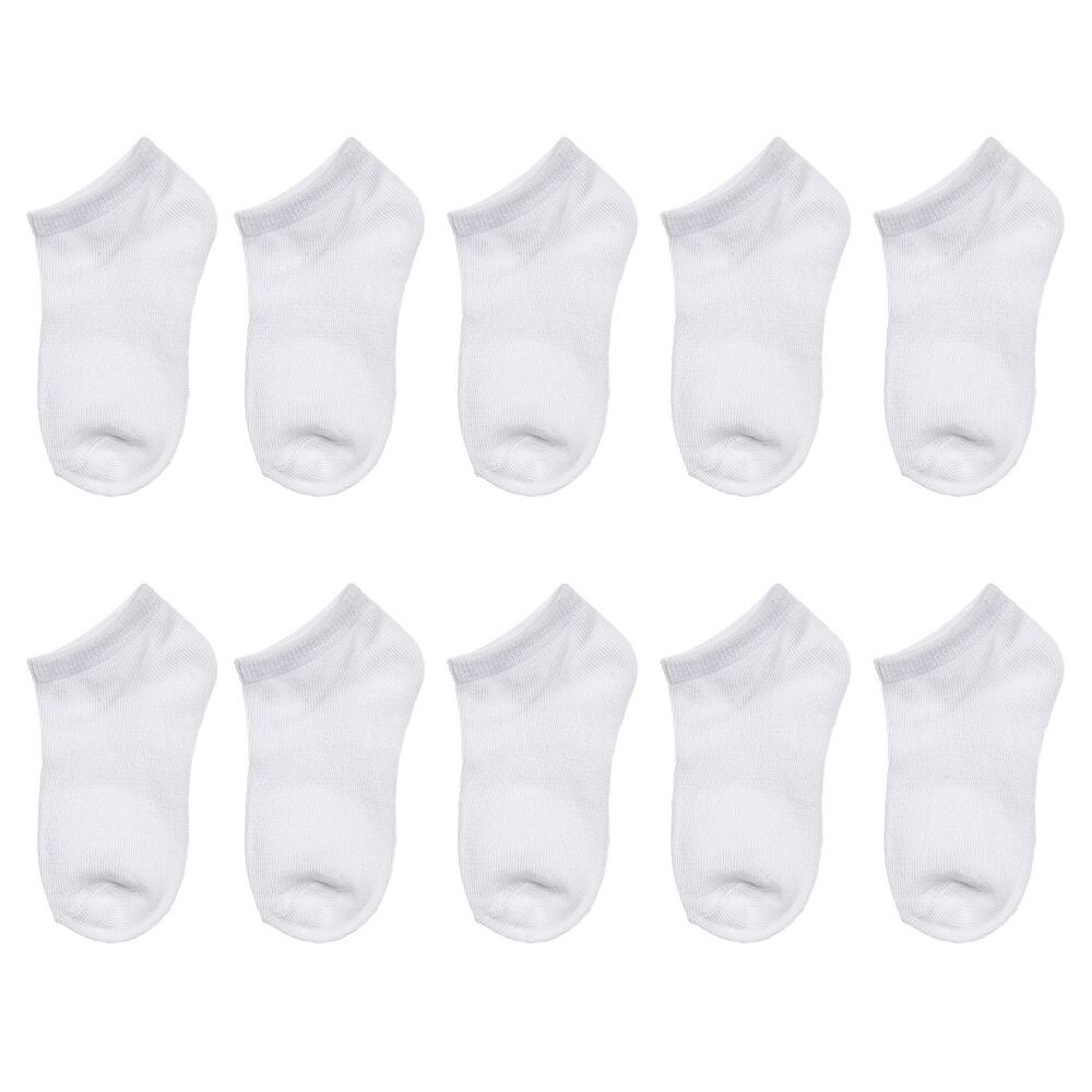 Набор из 10 однотонных носков с низким вырезом для девочек SO, белый
Набор из 10 однотонных носков с низким вырезом для девочек SO, белый
