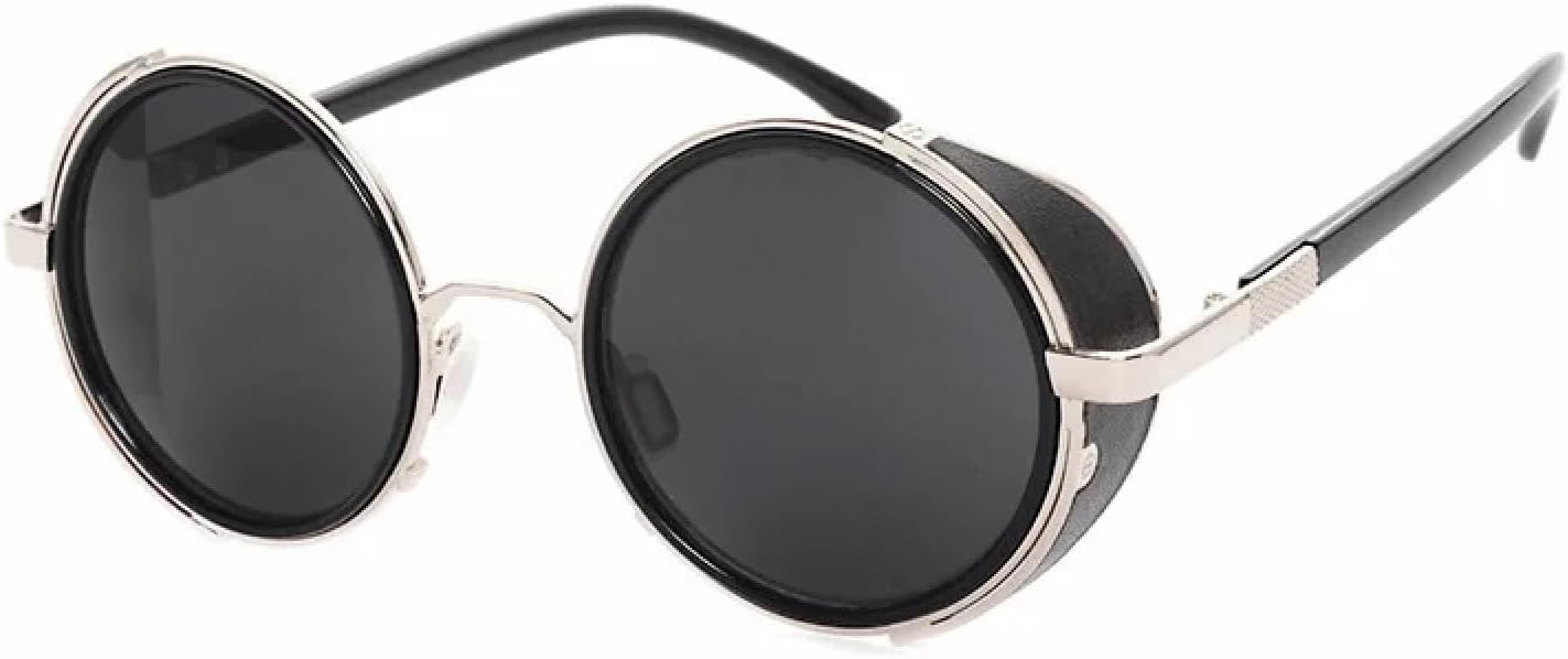 Винтажные женские солнцезащитные очки в стиле стимпанк ретро с покрытием, мужские круглые солнцезащитные очки в стиле панк с защитой от УФ-излучения UV400 TVTBBVV, Silver Grey
Винтажные женские солнцезащитные очки в стиле стимпанк ретро с покрытием, мужские круглые солнцезащитные очки в стиле панк с защитой от УФ-излучения UV400 TVTBBVV, Silver Grey