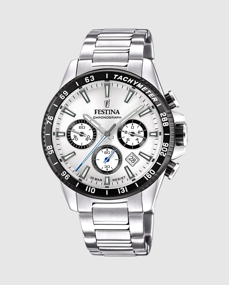 F20560/1 Мужские часы-хронограф Timeless из серебристой стали Festina, серебряный
F20560/1 Мужские часы-хронограф Timeless из серебристой стали Festina, серебряный