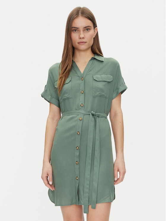Платье-Рубашка свободного кроя Bumpy 10325828 Vero Moda, зеленый 
Платье-Рубашка свободного кроя Bumpy 10325828 Vero Moda, зеленый