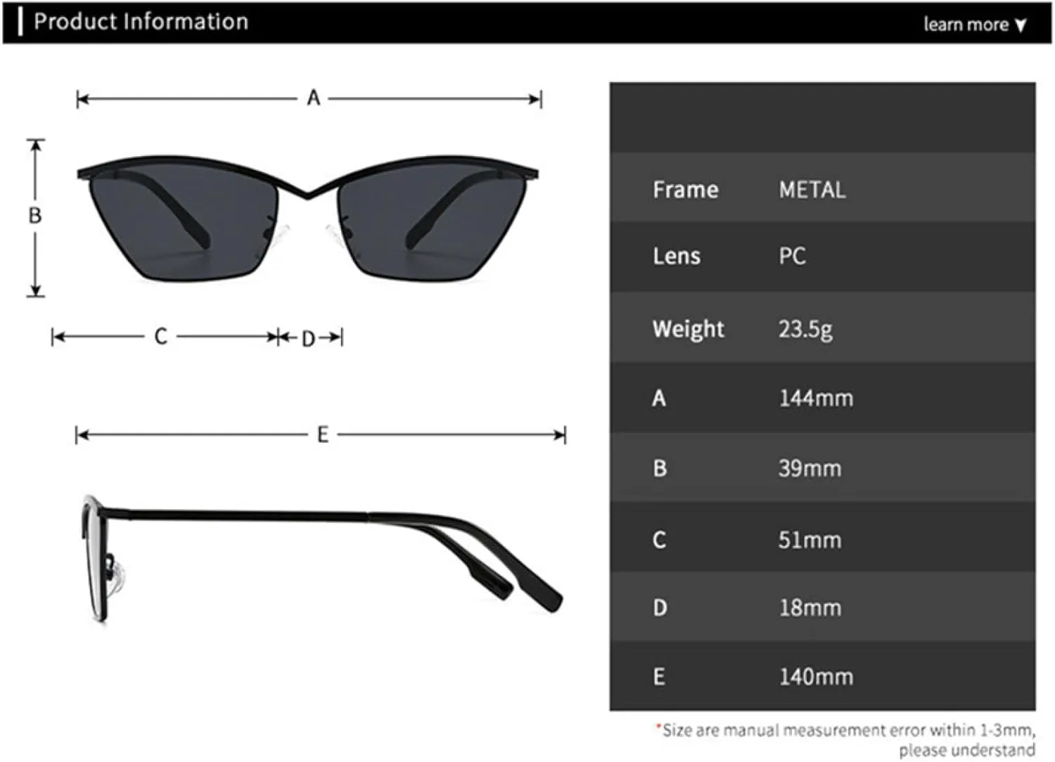 Женские прямоугольные солнцезащитные очки «кошачий глаз», 2024 год, роскошный дизайн, винтажная металлическая оправа, ретро-очки, артикул 300907 TOIPASTN, Black
Женские прямоугольные солнцезащитные очки «кошачий глаз», 2024 год, роскошный дизайн, винтажная металлическая оправа, ретро-очки, артикул 300907 TOIPASTN, Black