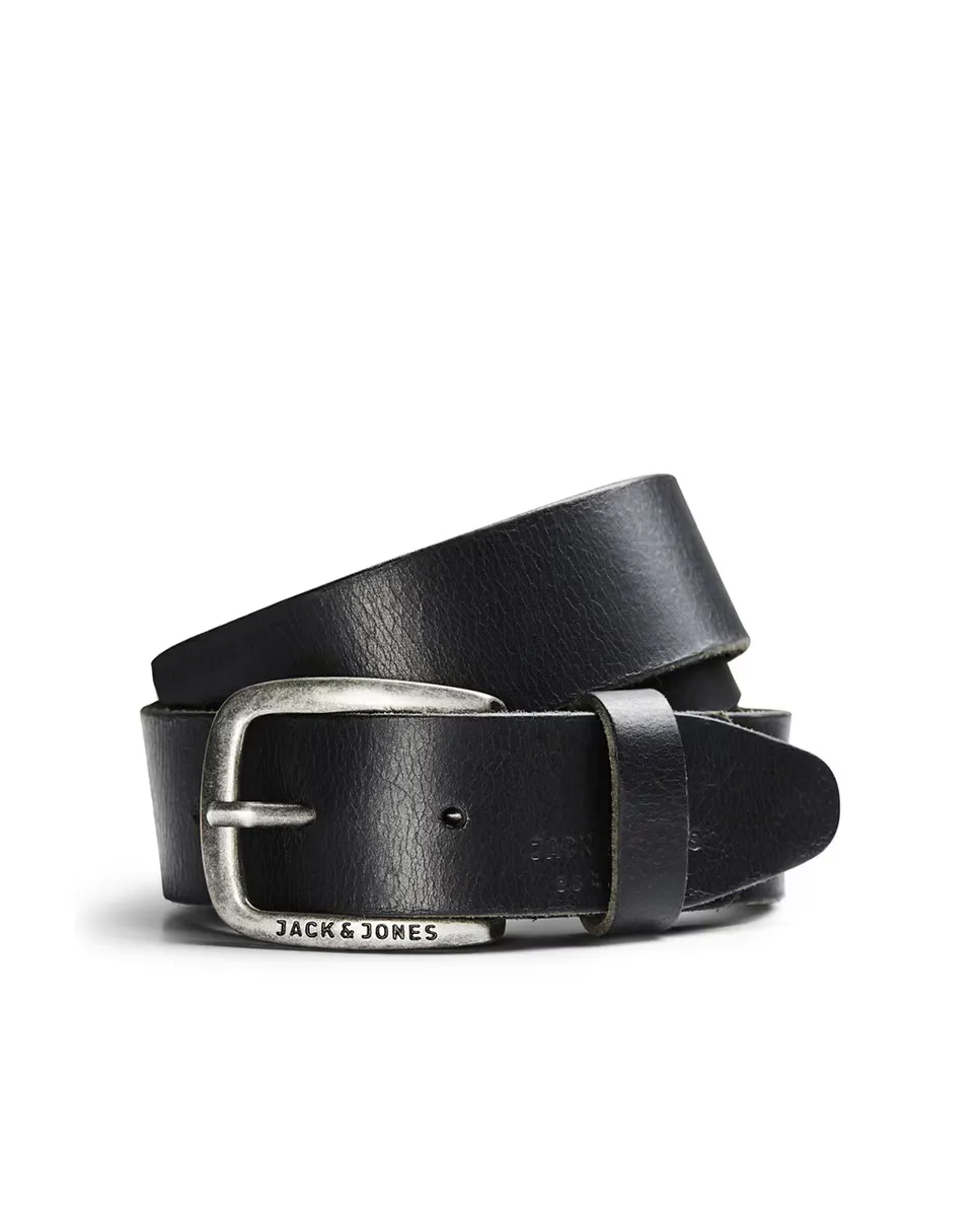 Мужской кожаный ремень с металлической пряжкой Jack & Jones, черный
Мужской кожаный ремень с металлической пряжкой Jack & Jones, черный