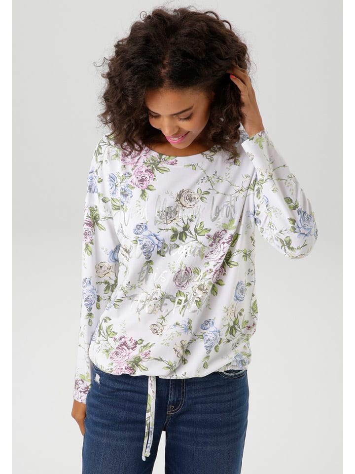 Рубашка с длинным рукавом Aniston, белый/зеленый
Рубашка с длинным рукавом Aniston, белый/зеленый