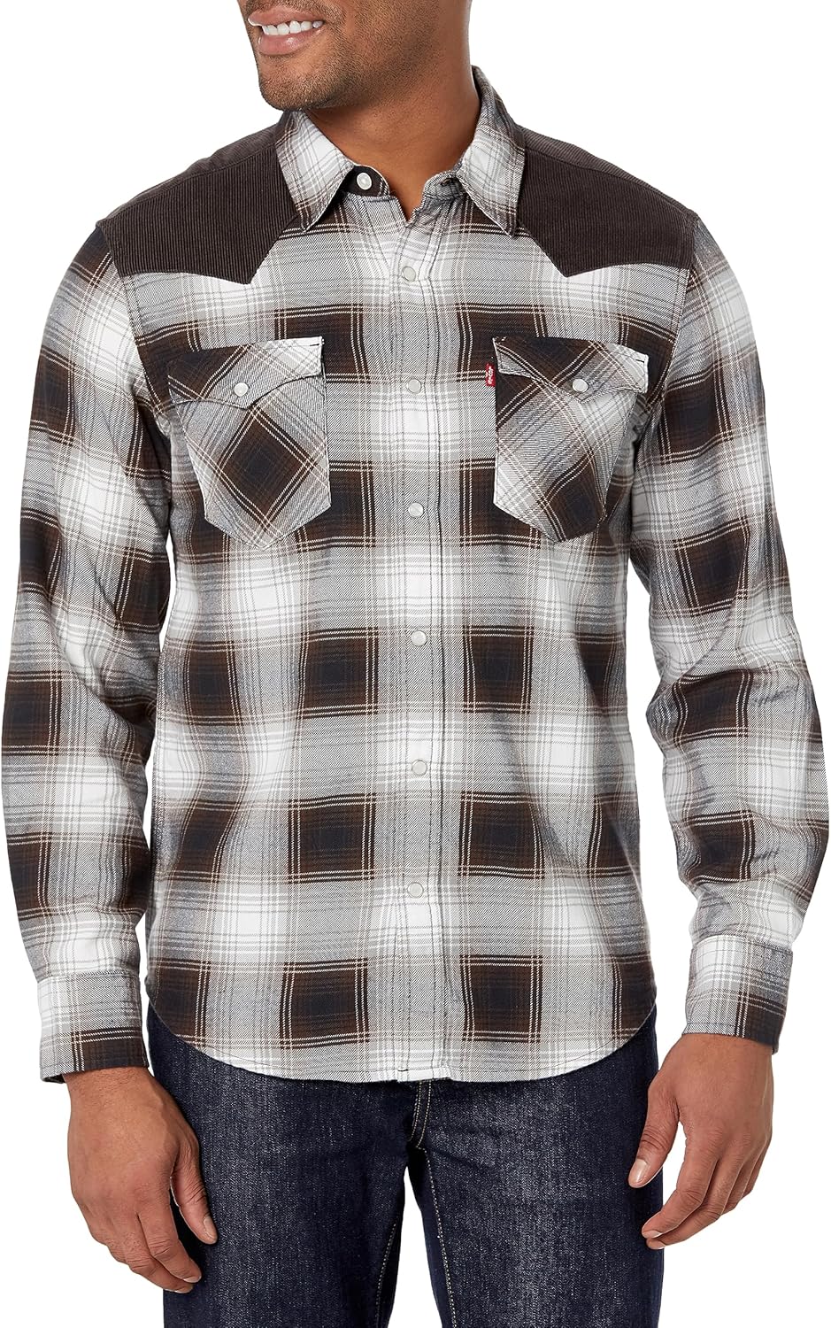 Мужская классическая рубашка в стиле вестерн Levi's (также доступна в размерах Big и Tall), Harvey Plaid Chocolate Brown
Мужская классическая рубашка в стиле вестерн Levi's (также доступна в размерах Big и Tall), Harvey Plaid Chocolate Brown