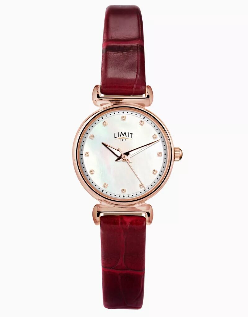 Классические красные часы Limit с полиуретановым ремешком 
Классические красные часы Limit с полиуретановым ремешком