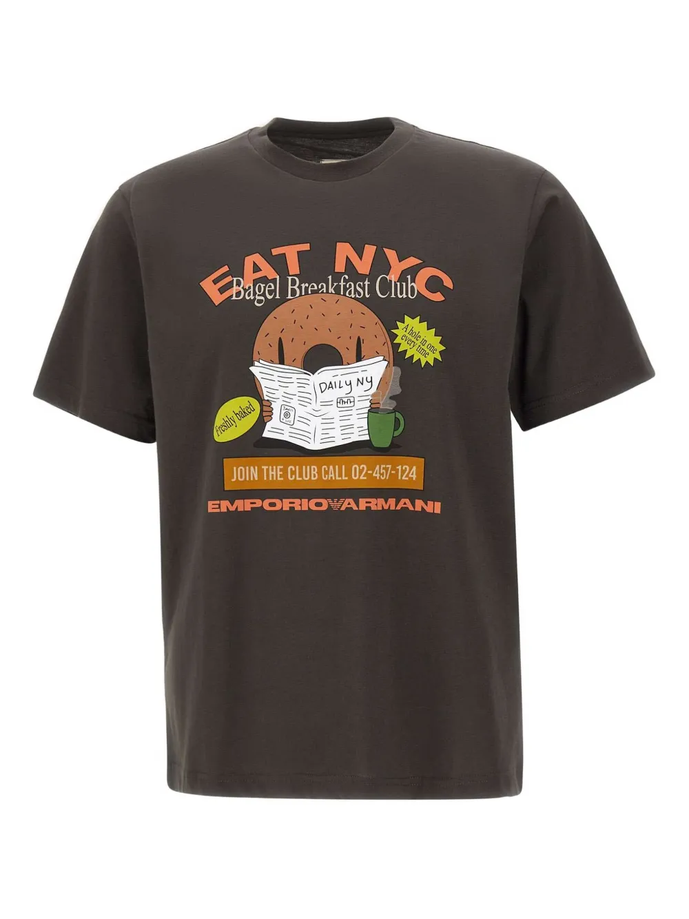 Футболка с круглым вырезом Emporio Armani, коричневый
Футболка с круглым вырезом Emporio Armani, коричневый