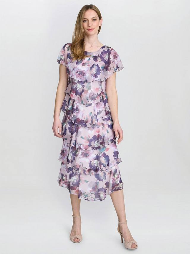 Платье Livvy с цветочным принтом и ярусами Gina Bacconi, Pink/Multi
Платье Livvy с цветочным принтом и ярусами Gina Bacconi, Pink/Multi