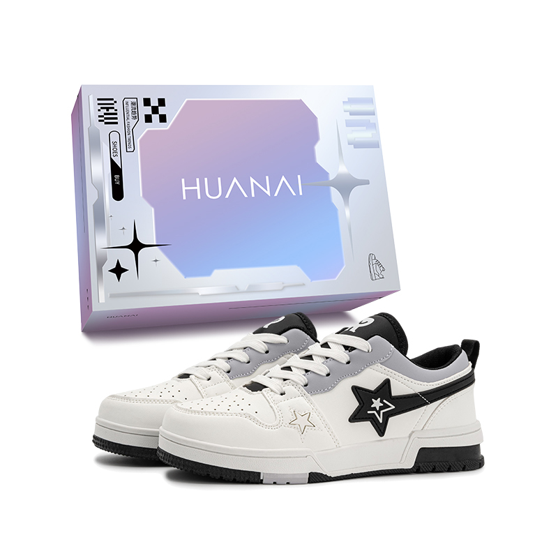 HUANAI Низкие скейтбордские кроссовки унисекс черно-белые, цвет Black White
HUANAI Низкие скейтбордские кроссовки унисекс черно-белые, цвет Black White