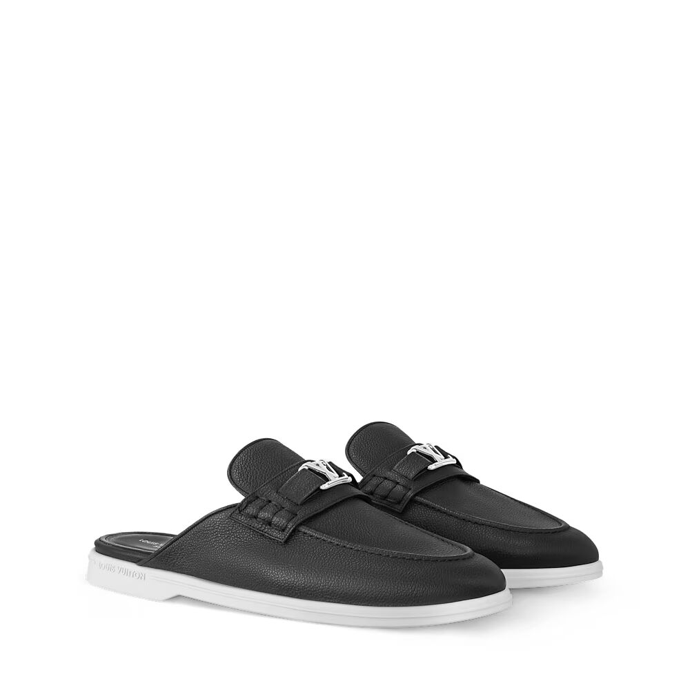 Мокасины с открытой спиной Estate Louis Vuitton, черный 
Мокасины с открытой спиной Estate Louis Vuitton, черный