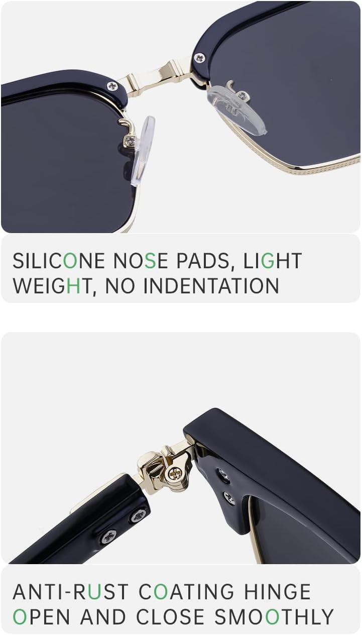 Солнцезащитные очки унисекс в стиле ретро, квадратной формы, классическая оправа с закругленными краями и защитой от УФ-излучения, винтажный стиль, подходят для мужчин и женщин GJKTFNJIF, 7
Солнцезащитные очки унисекс в стиле ретро, квадратной формы, классическая оправа с закругленными краями и защитой от УФ-излучения, винтажный стиль, подходят для мужчин и женщин GJKTFNJIF, 7