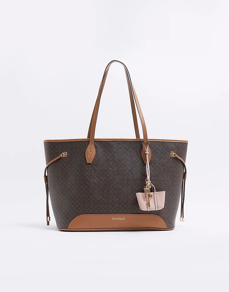Сумка-шоппер Ri с монограммой коричневого цвета - темного цвета River Island, Коричневый, Сумка-шоппер Ri с монограммой коричневого цвета - темного цвета River Island
Сумка-шоппер Ri с монограммой коричневого цвета - темного цвета River Island, Коричневый, Сумка-шоппер Ri с монограммой коричневого цвета - темного цвета River Island