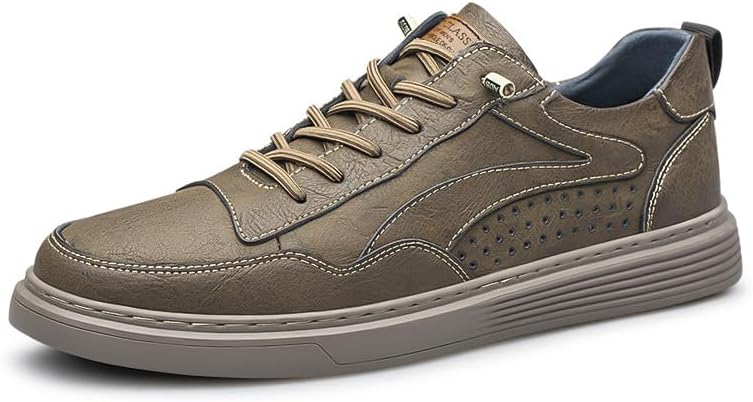 Мужская кожаная повседневная обувь, дышащие противоскользящие модные кроссовки, легкие формальные бизнес-обувь Oxford Asifn, хаки
Мужская кожаная повседневная обувь, дышащие противоскользящие модные кроссовки, легкие формальные бизнес-обувь Oxford Asifn, хаки