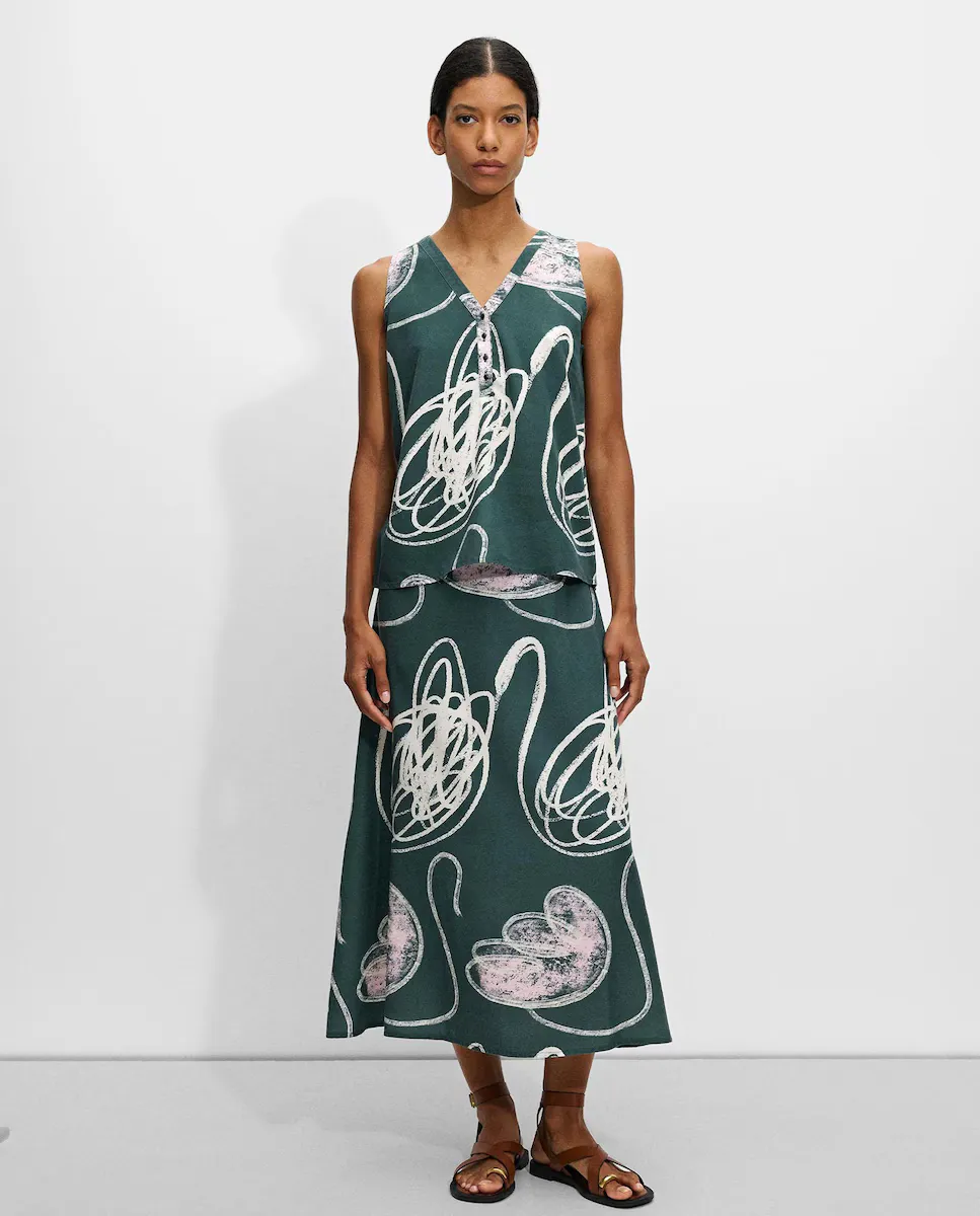 Длинная струящаяся юбка с эластичной талией Parfois, зеленый
Длинная струящаяся юбка с эластичной талией Parfois, зеленый