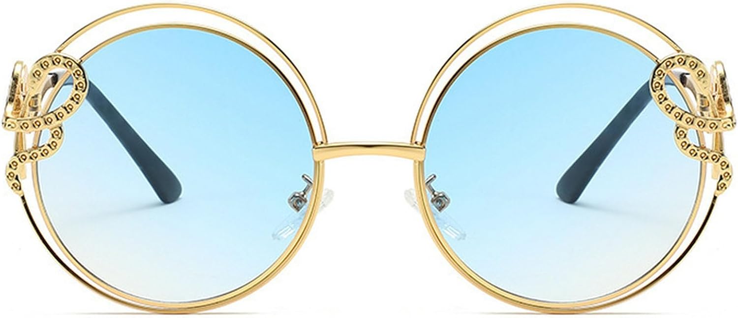 Винтажные круглые солнцезащитные очки для женщин, увеличенного размера, 2025 год, роскошные очки в металлической оправе, нестандартная форма, солнцезащитные очки для женщин, защита от УФ-излучения UV400 mincl, Blue
Винтажные круглые солнцезащитные очки для женщин, увеличенного размера, 2025 год, роскошные очки в металлической оправе, нестандартная форма, солнцезащитные очки для женщин, защита от УФ-излучения UV400 mincl, Blue