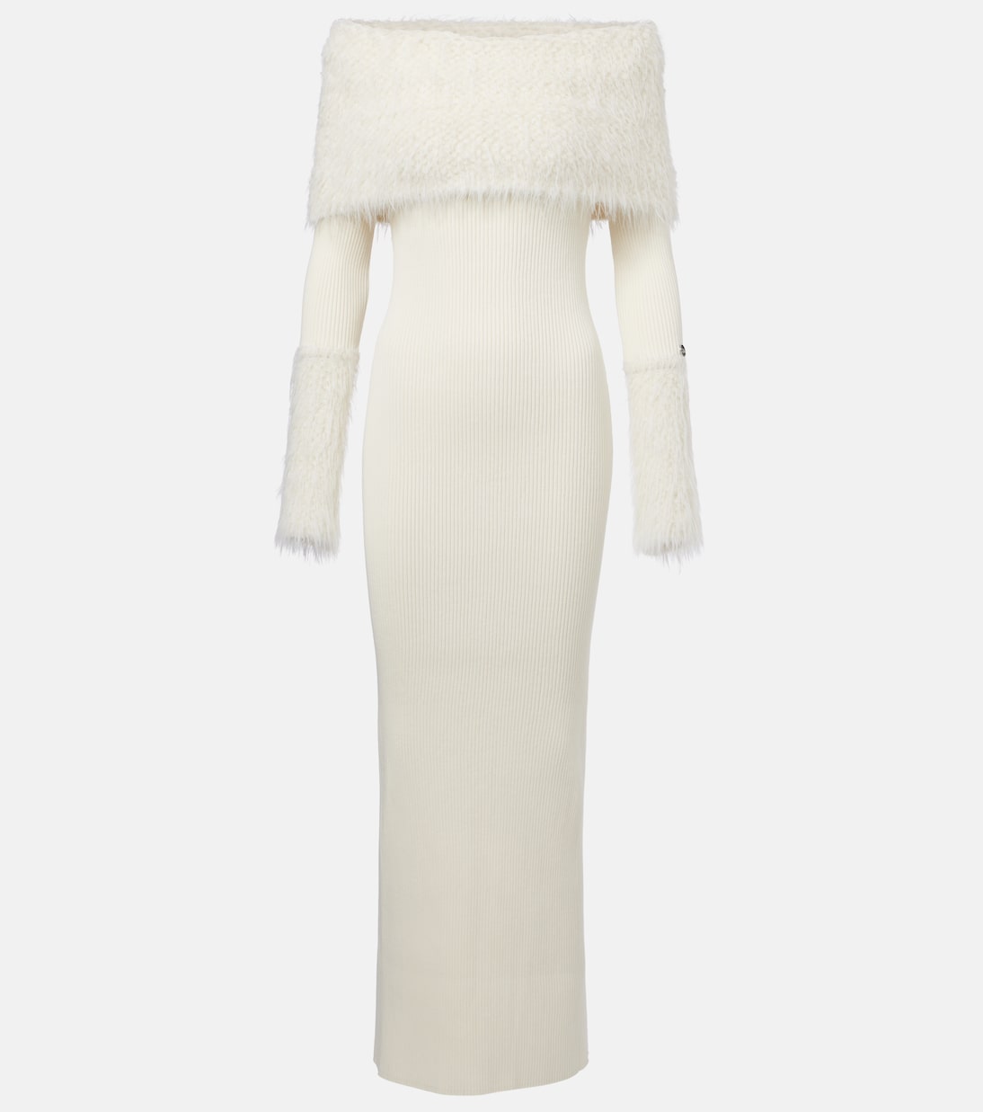 Макси-платье с ребристым трикотажем и отделкой из искусственного меха Jean Paul Gaultier, экрю
Макси-платье с ребристым трикотажем и отделкой из искусственного меха Jean Paul Gaultier, экрю