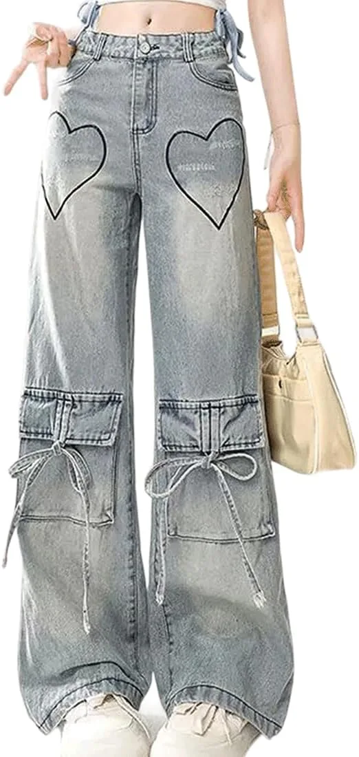 Джинсы женские Y2K готик-гранж с высокой талией и прямым кроем RILGOU
Джинсы женские Y2K готик-гранж с высокой талией и прямым кроем RILGOU